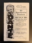 Vintage Dante The Magician With Moi-yo Miller Flyer Sim-sala-bim 1930 s