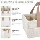 Teddy Sherpa Diaper Caddy - Beige Baby Nursery Organizer For Diapers