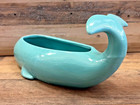 Whale Blue Ceramic Planter pot 10  X 5 