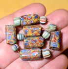 Older Production Antique Venetian Millefiori Italian Square Beads  African Trade