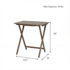 Set Of 5 Xl Oversized Tv Trays Table Wood Home Folding Side Dinner Tray W  Stand