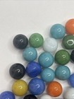 Vintage Bright Color Glass Marbles Lot Of 50 Peewee Size