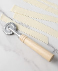 Stainless Steel Pastry Cutter Wheel Fluted Pasta Ravioli Cutter  Wood Handle Usa