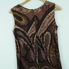 Vintage Xs Jumpsuit 70s Brown Paisley Wide Leg Hippy Boho Maximalist Flare Retro