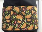  choose Print  Food Server Waitress Waist Half Apron 3 Pocket  Restaurant Black