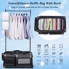 Dance Bag With Garment Rack 28  Glitter Black Dance Costumes Rolling Bags