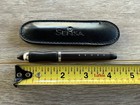 Sensa Minx Geneva Black Silver Ballpoint Pen   Leather Case In Original Box