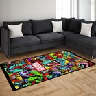 Classic Marvel Universe Rug - Vintage Superhero Comic Grid Floor Art
