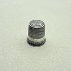 Antique Stamped Sterling Silver Size 8 Thimble Sewing Collectible Scrollwork