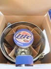Vtg Miller Lite Gift Box Party Pack 4 16oz Glasses coasters   Metal Beer Bucket 