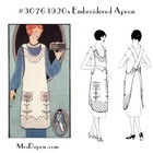 Vintage Sewing Pattern 1920s Cross Back Body Slip On Apron And House Dress  3076