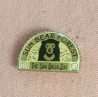 Vintage Sun Bear Forest San Diego Zoo Travel Souvenir Lapel Pin