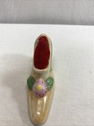 Vintage Ladies Fancy Shoe Pin Cushion  Made In Japan