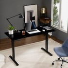40  Black Modern Height Adjustable Electric Standing Desk Home Office Table