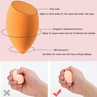 4pcs Beauty Makeup Sponge Blender Flawless Latex Cosmetic Foundation Puff Yellow