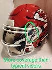 Chrome Silver Speed Flex Schutt F7 Full Size Football Helmet Oculus Visor  clips