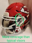 Mirror Chrome Silver Speed Flex Schutt F7  Football Helmet Oculus Visor  clips