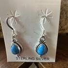 Southwestern Charm  Sterling Silver Turquoise Dangle Earrings