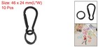 10pcs Spring Snap Clip Candy Color Spring Snap Keychain Hook Black