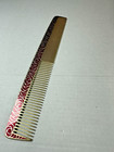 Vintage Comb Swedish Crown Metal Barber Aluminum Red 7 Inches