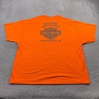 Harley Davidson Shirt Mens 3x Orange Seacoast Nh Biker Motorcycle Tee