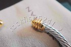 Giftdavld yurman4mmclassic cable sterling Silverbraceiet18k Gold Dome Bangie