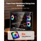 Mid-tower Atx Pc Gaming Case Computer Case With 6 X 120 Mm Pwm Argb Fans