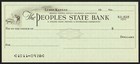 Vintage Bank Check The Peoples State Bank Pig Cow Wheat Luray Kansas N-mint 