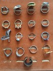 Junk Drawer Vintage   Modern Ring Lot Of 17 Mostly Unwearable Repair Junk Crafts