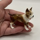 Vintage Brown Boston Terrier Miniature Dog Figurine Collectible Puppy Trinket