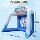 Outdoor Inflatable Axe Throwing Game  Giant Dart Board Target With Blower