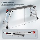 Work Platform Step Ladder Load 330 Lbs  Rust-proof Aluminum Portable Step Ladder