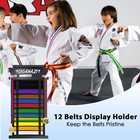 Oganazi 12 Belts Karate Belt Display Rack With Personalized Stickers  Taekwon   