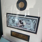 1998-1999 Mickey  1 Disney Dollar Coin Canadian   framed W Disney Dollars