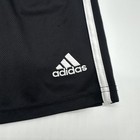 Adidas Regular Fit Shorts Boys Small Black Striped White Logo Embroidered  29107