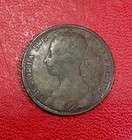 1883 British One Penny Coin  Enn Coins