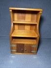 Vtg Wooden Handmade Toy Dollhouse Kitchen Hutch Cabinet Server Furniture