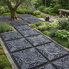 Large Lotus Garden Paver Walkway Mold Poly Plastic Concrete Cement Casting Mould