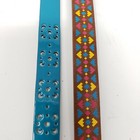 Lot Of 2 Girls Belts Tan Tribal Teal Cutouts Small Medium New