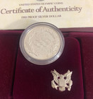1988-s Olympic Proof Commemorative Silver Dollar Us Coin W box Coa
