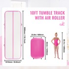 2 Pcs Air Track Set Inflatable Tumbling Gymnastics Gym Mat With Pump