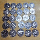 Old Canadian Nickel Lot - 100 Coins - 1953-1981 - Pure Nickel