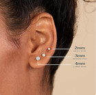 Sterling Silver Stud Earrings For Women   6 Pairs