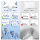 Sufor Cervical Pillow For Neck Pain Relief Cooling Contour Memory Foam Pillows