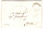 Italy  macerata  Arc Postmark Entire Letter El Cover 1824 Offida  samwells cg250