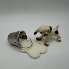Retired Hagen Renaker Hound Dog With Milk Pail Puppy Dalmatian Mold  both Flawed