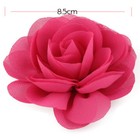 120pcs 8 5cm Chiffon Petals Poppy Rolled Rose Fabric Flower For Baby Hair Clips