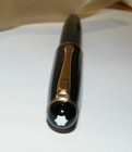 Montblanc 344 Black Piston Filler 14c Gold Nib  60s Fountain Pen Vtg Germany