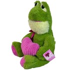 Dan Dee Plush Green Frog With Heart Stuffed Toy Kids Adult Hug Love 14 