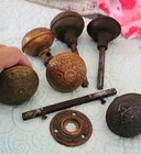 Antique Vintage Lot Of 6 Metal Door Knobs